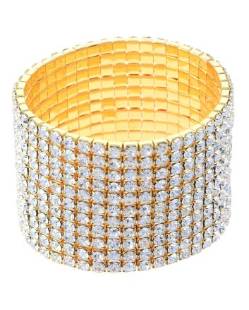 Rhinestone Stretch Bracelet / 11 Lines