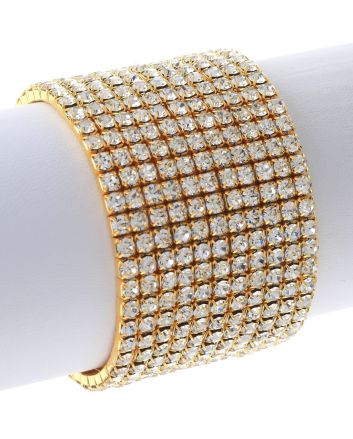 Rhinestone Stretch Bracelet / 11 Lines