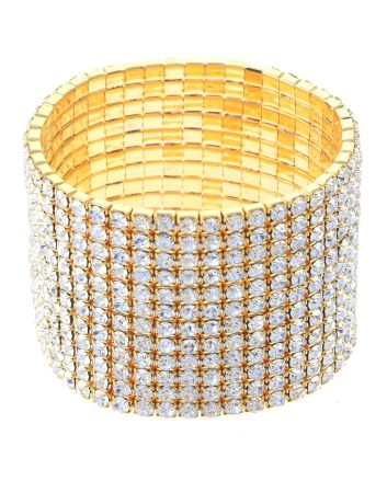 Rhinestone Stretch Bracelet / 12 Lines