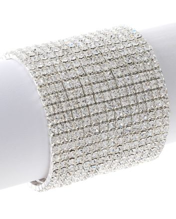 Rhinestone Stretch Bracelet / 15 Lines