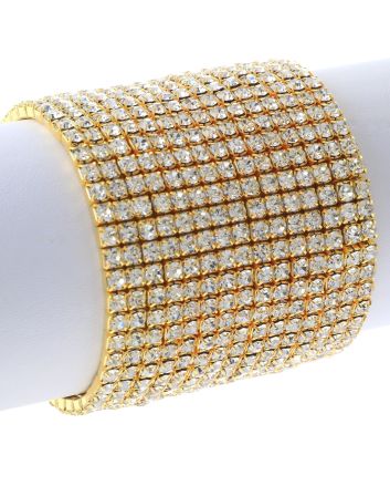 Rhinestone Stretch Bracelet / 15 Lines