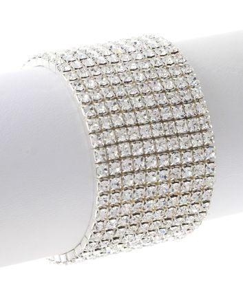 Rhinestone Stretch Bracelet / 10 Lines