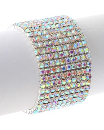 Rhinestone Stretch Bracelet / 10 Lines