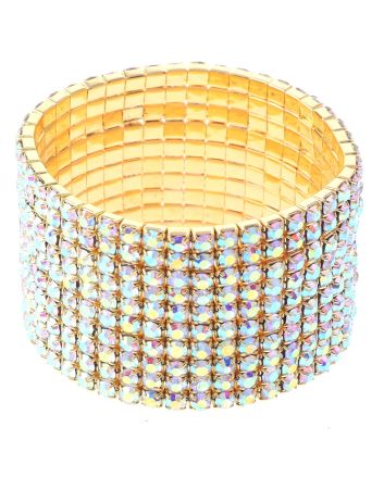 Rhinestone Stretch Bracelet / 10 Lines