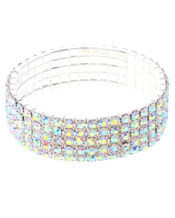 Rhinestone Stretch Bracelet / 5 Lines