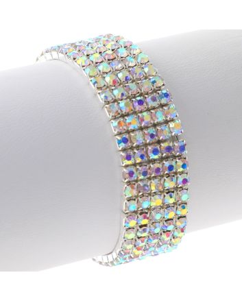 Rhinestone Stretch Bracelet / 5 Lines