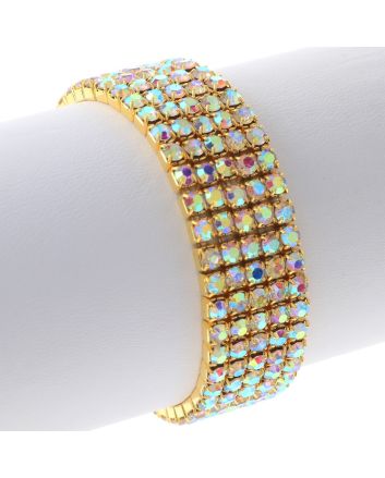 Rhinestone Stretch Bracelet / 5 Lines