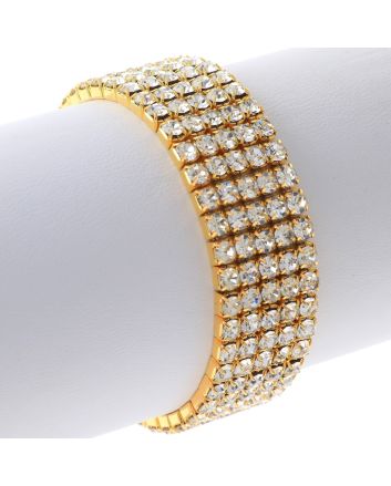 Rhinestone Stretch Bracelet / 5 Lines