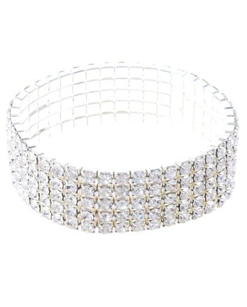 Rhinestone Stretch Bracelet / 5 Lines