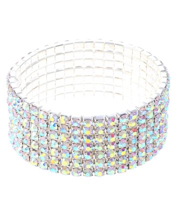 Rhinestone Stretch Bracelet / 7 Lines