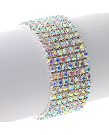 Rhinestone Stretch Bracelet / 7 Lines