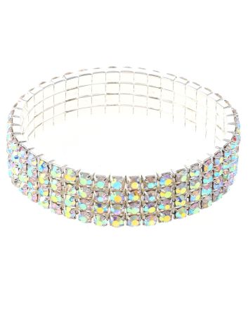 Rhinestone Stretch Bracelet / 4 Lines