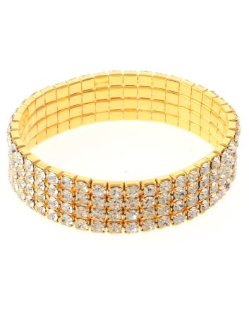 Rhinestone Stretch Bracelet / 4 Lines