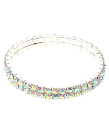 Rhinestone Stretch Bracelet / 2 Lines