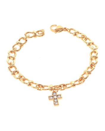 Gold Plated Lobster Claw Bracelet