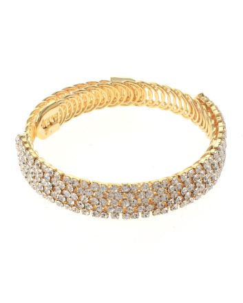 Rhinestone Stretch Cuff Bracelet 