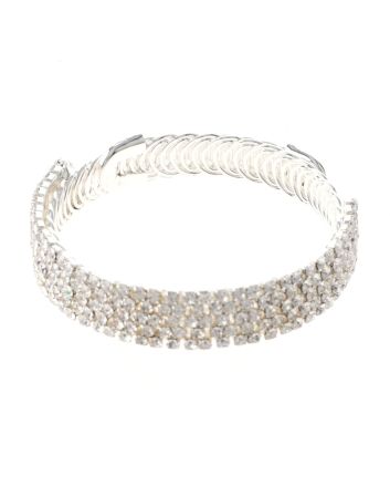 Rhinestone Stretch Cuff Bracelet 
