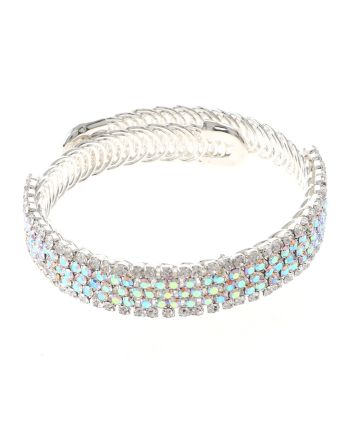 Rhinestone Stretch Cuff Bracelet 