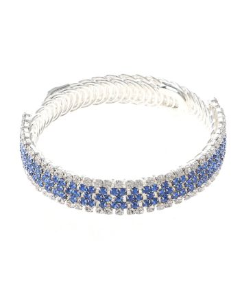 Rhinestone Stretch Cuff Bracelet 