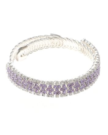 Rhinestone Stretch Cuff Bracelet 