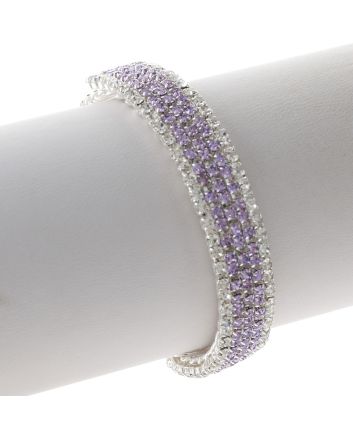 Rhinestone Stretch Cuff Bracelet 