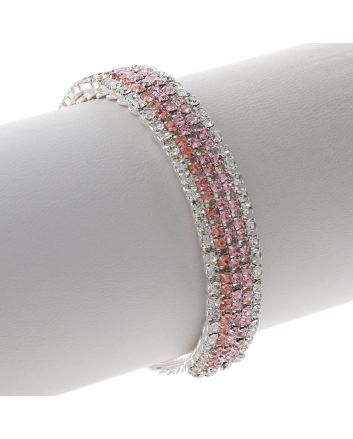 Rhinestone Stretch Cuff Bracelet 