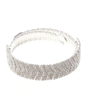 Rhinestone Stretch Cuff Bracelet 