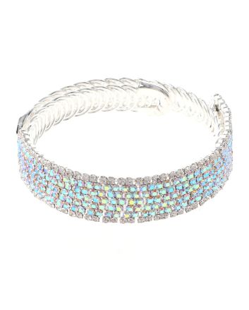 Rhinestone Stretch Cuff Bracelet 