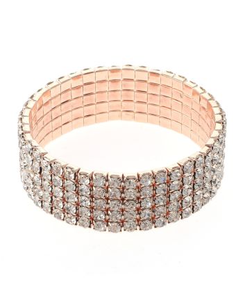 Rhinestone Stretch Bracelet / 5 Lines