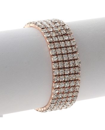 Rhinestone Stretch Bracelet / 5 Lines