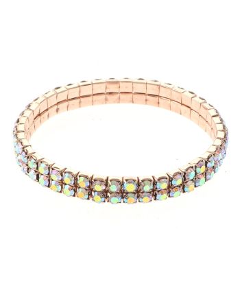 Rhinestone Stretch Bracelet / 2 Lines