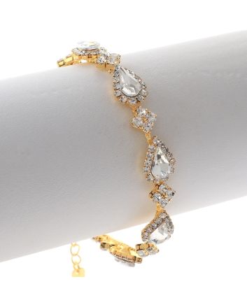 Lobster Claw Rhinestone Bracelet
