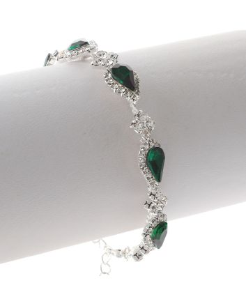 Lobster Claw Rhinestone Bracelet