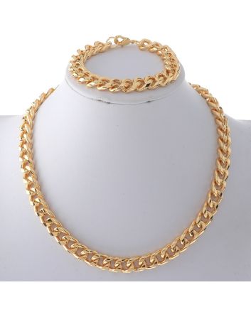 Gold Plated Necklace & Bracelet