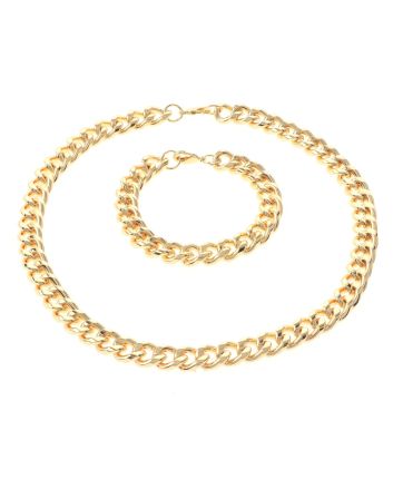 Gold Plated Necklace & Bracelet