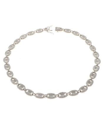 Silver Plated Rhinestone Necklace