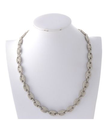 Silver Plated Rhinestone Necklace