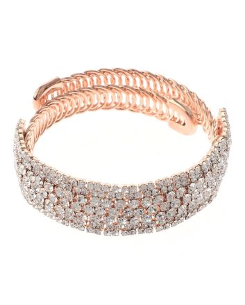 Rhinestone Stretch Cuff Bracelet 