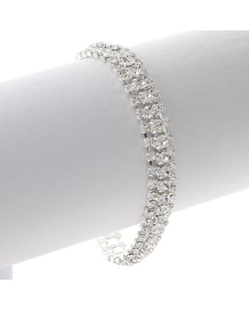 Rhinestone Latch Bracelet
