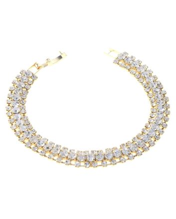 Rhinestone Latch Bracelet