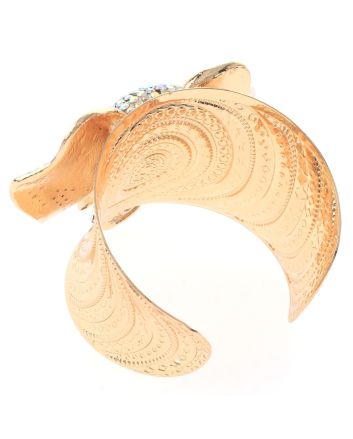 Rhinestone Elephant Cuff Bracelet 