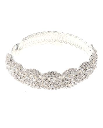 Rhinestone Stretch Cuff Bracelet 