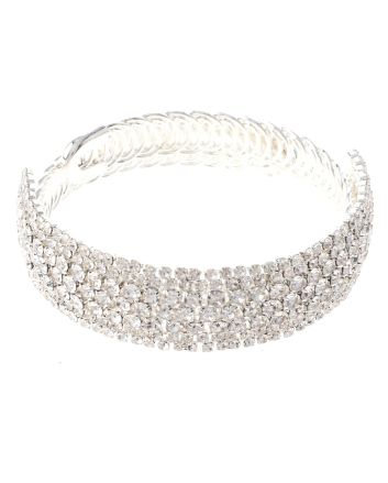 Rhinestone Stretch Cuff Bracelet 