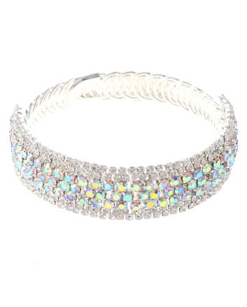 Rhinestone Stretch Cuff Bracelet 