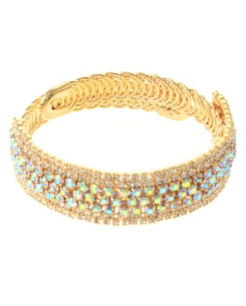 Rhinestone Stretch Cuff Bracelet 