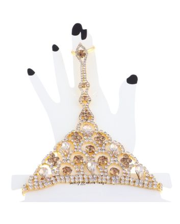 Rhinestone Hand Chain Bracelet 