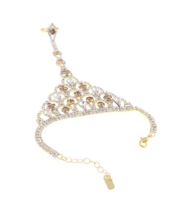 Rhinestone Hand Chain Bracelet 