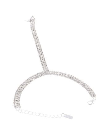 Rhinestone Hand Chain Bracelet 