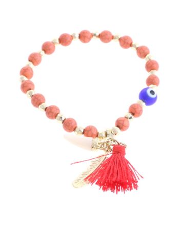 Evil Eye Beaded Stretch Bracelet