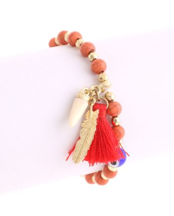 Evil Eye Beaded Stretch Bracelet
